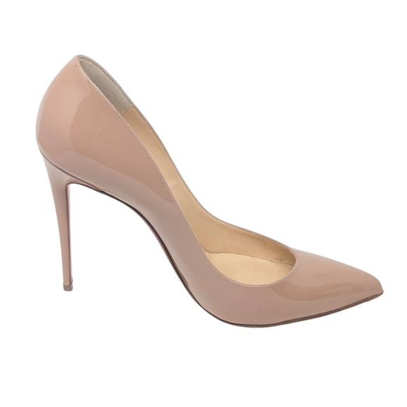Christian Louboutin Nude Pigalle Follies 100 Patent Leather Pointed Pump Heel 40 - Picture 12 of 16